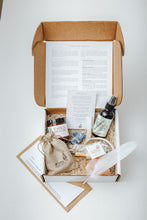 Load image into Gallery viewer, Justicia Home Cleansing and Blessing kit with candle, body and room spray, crystals, smudge kit and step by step instructions
